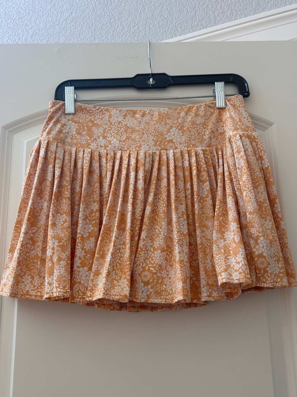 Laura Ashley White Floral Orange Mini Skort